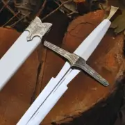 Handmade Witcher Geralt Sword | Steel Blade | Silver Monster Slayer Replica