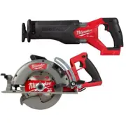 Milwaukee Circular Saw 7-1/4" + SAWZALL Reciprocating Saw Cordless 18V Li-Ion