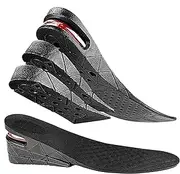 Height Increasing Insoles | Adjustable 3 Layer Cushioned Heel Inserts - Invisible Heel Support Height Increase Insoles 2.56 Inch for Men Women