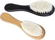 COOPHYA 2pcs Cradle Cap Brush for Newborns Soft Bristle Boy Girl Hair Brush Handle Gentle Scalp Cleanser for Washing for Sensitive Skin
