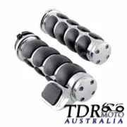 1" Chrome Hand Grips For Harley Davidson Sportster Dyna Softail Road King Glide