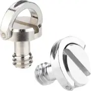 D Shaft D-Ring 1/4" Tripod Screw QR Plate Screw Mounting Camera Screw.-2 Pcs.