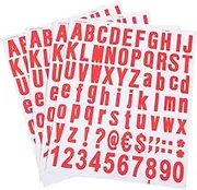 Mipcase 4pcs Sticker Card Folder Letter Board House Number Sign Numbers Mailboxes Letter Decor Decals Letters Dot Mailbox Decal Personalized Flyers Alphabet Poster Self-Adhesive Red
