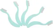 DECORNIJIA 5-piece Eyebrow Lash Comb Set Metal Teeth Separator Folding Eyebrow Tool for Grooming Travel