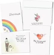Hat Acrobat Pet Sympathy Card,Set of 24 Cats, Beloved Pets and Dog Sympathy Card with a Short Message and Spare to Send out Your Personal Condolences,Loss of Pet Sympathy Card Set with Envelopes (24)