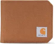 [CARHARTT] Men's Standard Bifold and Passcase, Durable Billfold Wallets, Available in Leather and Canvas Styles, Nylon Duck (