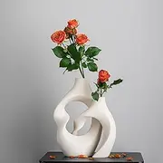 [METOY] Ceramic Vases Home Décor,Crossed Flower Vase Se,Centerpieces for Table,Living Room Décor,Decorative Modern Abstract Vase,Housewarming,Minimalist Vase