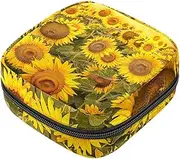 Period Bag,Sanitary Napkin Storage Bag,Floral Sunflower,Tampon Holder for Purse