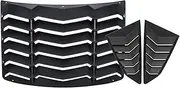 Rear & Side Window Louvers Compatible for Chevy Camaro 2016-2022 ABS Sun Shade Windshield Cover Matte Black in GT Style