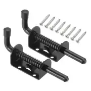 2 Pcs 5 x 1.18 Inches Spring Loaded Latch Pin with 8 Pcs Screws Black