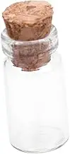 Luxshiny 1 Pack Mini Glass Bottles with Cork Stoppers Clear Wish Jars for DIY Messages Weddings and Party Favors Versatile for Decoration and Crafts