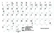 GERMAN LETTERS KEYBOARD STICKER FOR COMPUTER NON TRANSPARENT WHITE BACKGROND