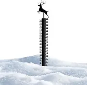 Snow Stakes - Deer Bird Design Snow Gauge | Christmas Snow Gauge Outdoor Decoration, Metal Snowfall Snow Depth Measure Ruler for Patio Lawn Yard