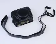 PU Leather Camera Case Bag w/ Adjustable Strap for Sony DSC-RX100 VII VI V IV