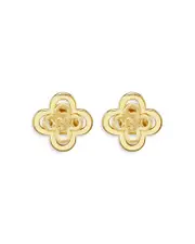 Tory Burch Kira Clover Stacked Stud Earrings in Gold Tone