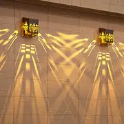 Solar Garden Lights 2Pcs Solar Wall Light Solar Street Light Hollowed Out LED Floods Light