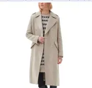 BARBOUR INVERRARAY Wool Blend Military Trench coat Lg Fawn MSRP$680 British Lux