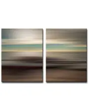 Ready2HangArt Blur Stripes XLI 2 Piece Wrapped Canvas Wall Art Set
