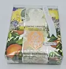 La Florentina Two Handmade Tuscan Soaps Lemon Lavender Mediterranean Orange