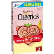 Cheerios Strawberry Banana Cereal with Whole Grain Oats, Heart Healthy, 19 Ounce