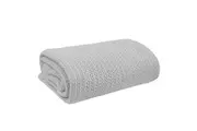 Living Textiles | Organic Bassinet/Cradle Cellular Blanket - Grey