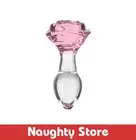 Pillow Talk Rosy Luxurious Glass Anal Plug w Clear Gem by Pillow Talk