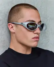 [Oakley] Oakley Men's Eye Jacket Redux Polarised Sunglasses in Silver/Prizm Black Polar One Size Silver/Prizm Black Polar