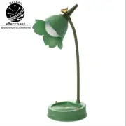 Pink/Green Flower LED Desk Lamp Adjustable Touch Night Light for Dorm & Reading