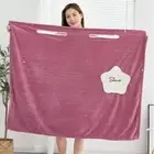 Wearable Ladies Shower Bathrobes Microfiber Sauna Towels Women Bath Towels Spa