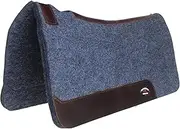 CHALLENGER Horse Saddle PAD Western Contoured Wool Felt Moisture Wicking Grey 39RT06CG