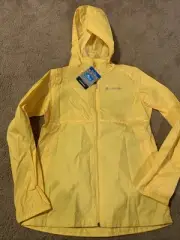 NWT Columbia Switchback II Jacket Waterproof Jacket Youth L Yellow Zip Hood