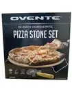 Ovente 13" Cordierite Pizza Stone Set (Pizza Spatula not Included)