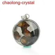 26.05 Ct Pallasite Meteorite Pendant Brenham Meteorite Necklace --228
