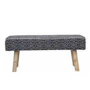 Ava Upholstered Bench Set BLACK Type 2