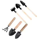 3Pcs Shovel Rake Spade Set Multifunction Wooden Handle for Indoor Gardening