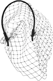 [Minkissy] Black Wedding Veil Bridal Tiara Fascinator Mesh Veil Headband Elegant Vintage Bridal Wedding Tea Party Veil Accessories for Girls Women (Black) Black Tiara Wedding Tiara