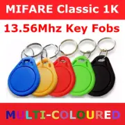 MIFARE CLASSIC 1K S50 13.56MHz KEY TAG FOB ISO14443A CHIP CARD FOBS RFID NXP NFC