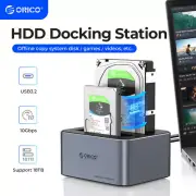 ORICO Dual Hard Disk Docking Station Offline Clone 10-Gbit / s for 2.5/3.5 inch