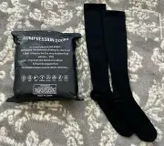 Set of 8 Pairs: NWT Black Women's or Men's Compression High Socks Size L XL