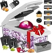 Vegetable Chopper | Food Dicer Vegetable Chopper with Container,Multifunctional Hand Tools Cheese Grater, Kitchen Gadgets for Potato Veggie Carrot Garlic Fruit