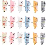 JEWEDECO 30pcs Cat Thumb Tacks Decorative Push Pins for Cork Board Unique Cat Designs for Photo Map and Office Organization and Crafting Accessories