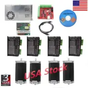 〖US〗Nema23 Stepper Motor 4 Axis CNC Kit 425oz-in 3A CW5045 Driver USB Mach3 Card