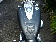 KAWASAKI VULCAN VN1600 vn 1600 LEATHER TANK Cover Pad, Strap, Chap Panel Bra Bib