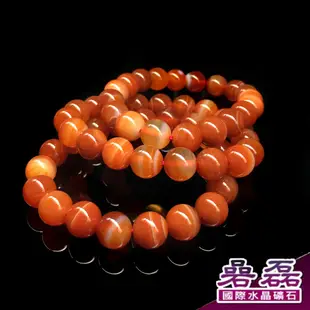 波斯瑪瑙 夢幻橘紅 護身符 10mm 手珠(隨機出貨)《碞磊國際水晶礦石》【編號】BARE0026