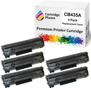 5 Pack Compatible Toner Cartridge Replacement for HP CB435A 35A (1,500 Pages) for HP Laserjet P1005 P1006