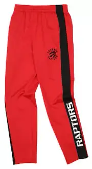 OuterStuff NBA Youth Boys Side Stripe Slim Fit Performance Pant, Toronto Raptors