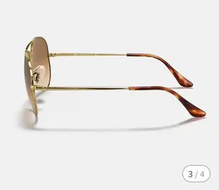 二手近全新 保證正品Ray-ban雷朋太陽眼鏡。金邊紫色 鏡片 超美。男女通用 Top Gun 湯姆克魯斯 飛行員眼鏡