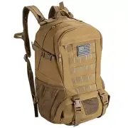 Military Tactical Backpack for Men Molle Army Bag Hiking Day Pack 30L Tan