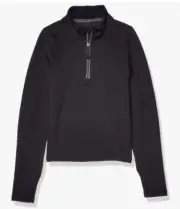 Terramar Baselayer Kids Sweater Winter Climasense half zip Black size L 14-16