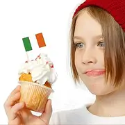 100 PCS Ireland Flag Cake Topper,Irish Cupcake Stand for Party Decoration Supplies
